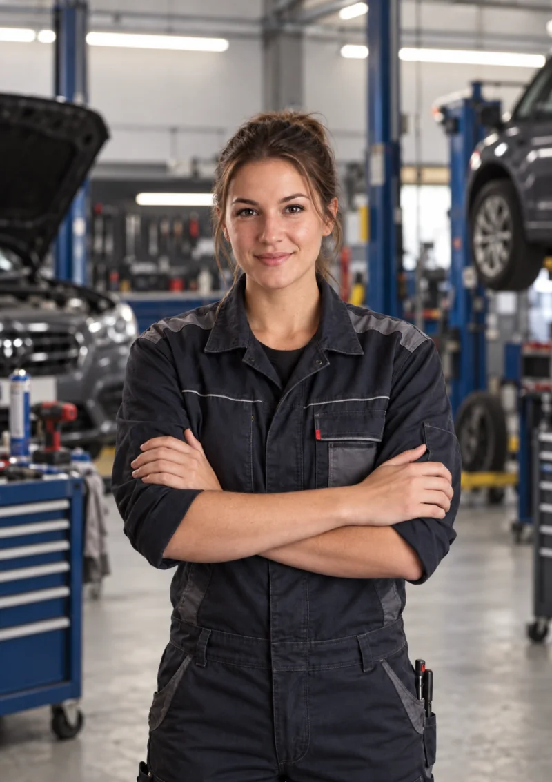 Marciella Taubele in der Werkstatt